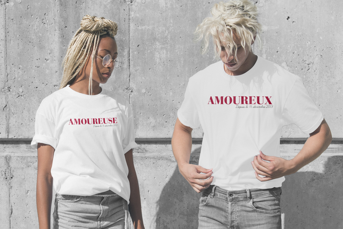 Amoureux et amoureuse (t-shirt duo)