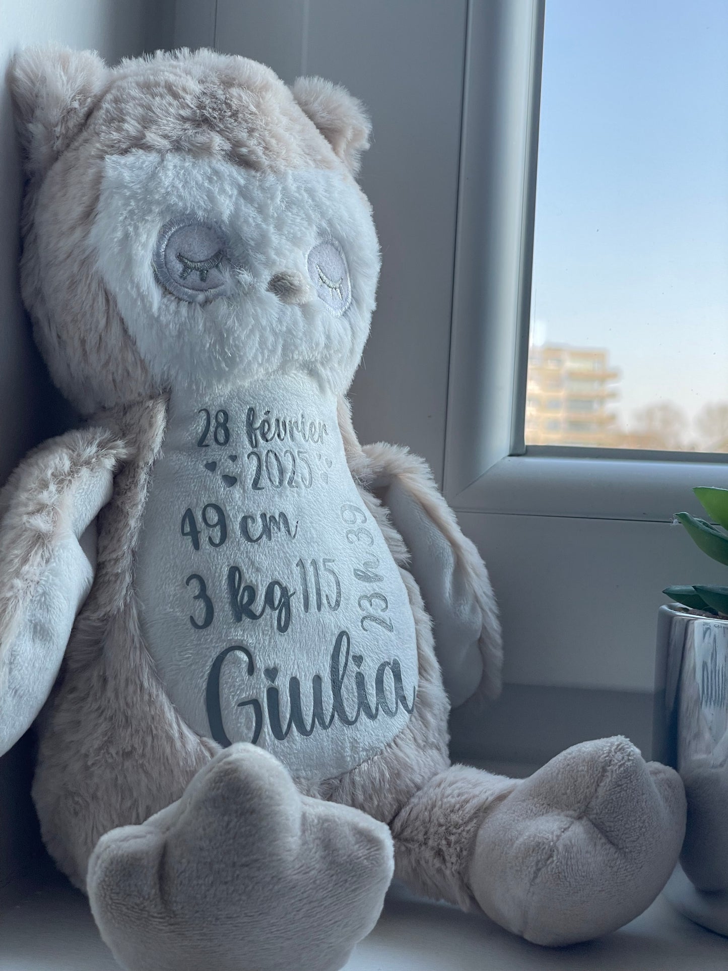 Doudou de Naissance Personnalisée