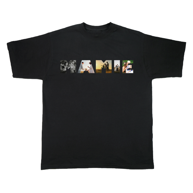 T-shirt "Un mot en photo" - MAMIE