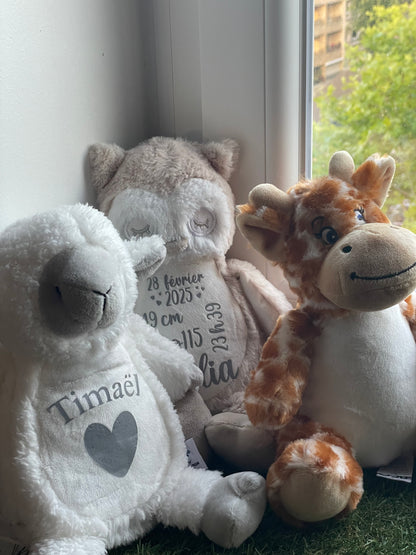 Doudou de Naissance Personnalisée