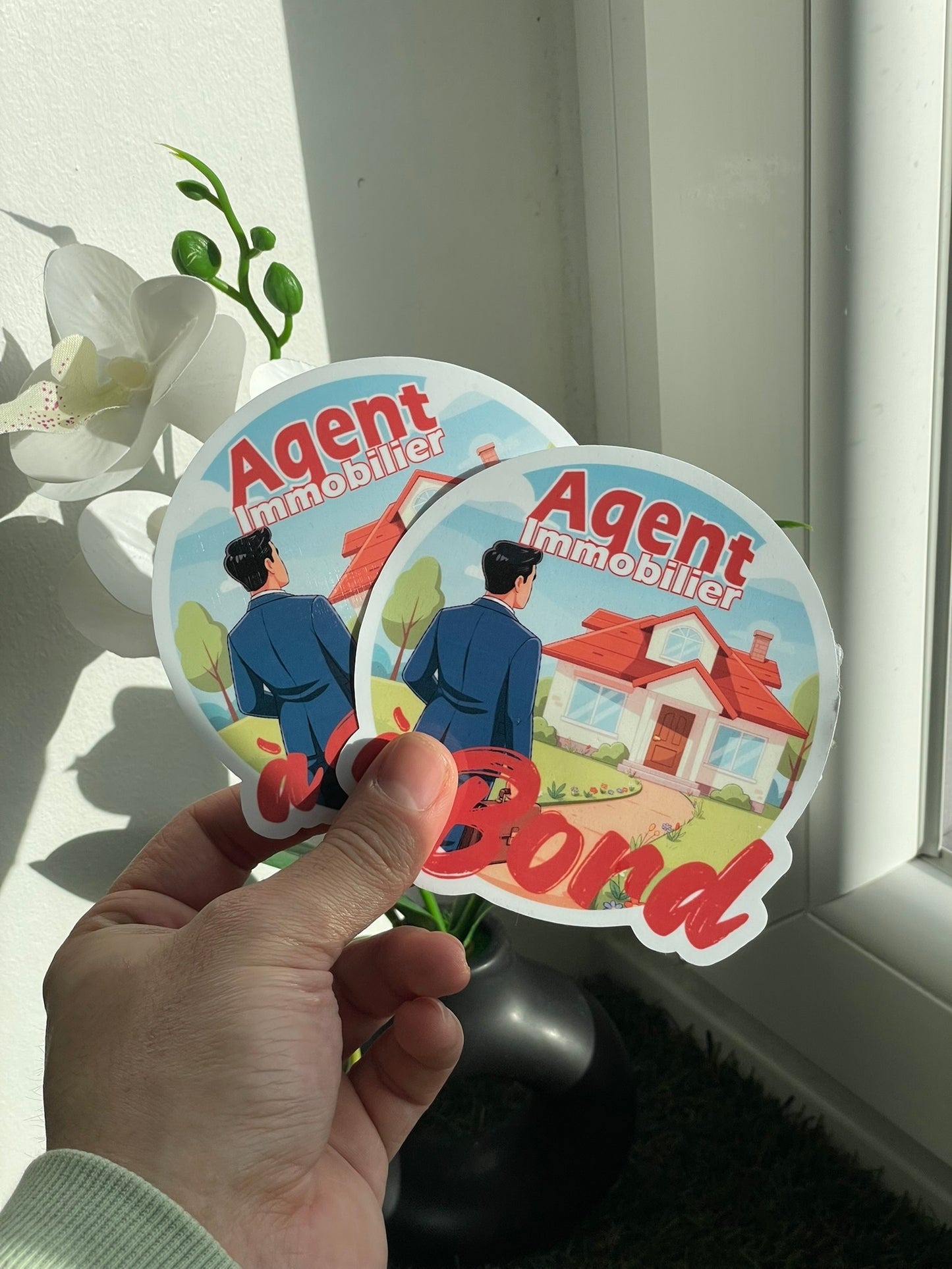 Stickers "Agent immobilier à bord"