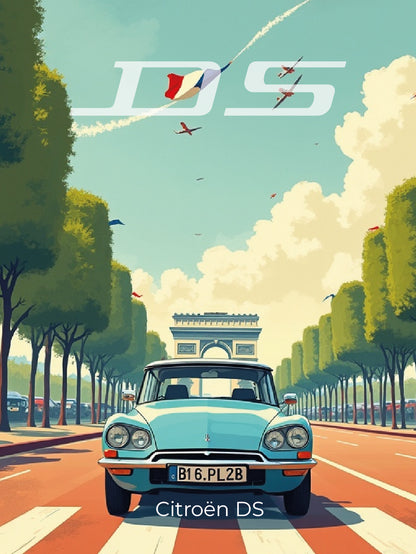 Plaque "Illustration automobile"