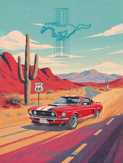 Plaque "Illustration automobile"