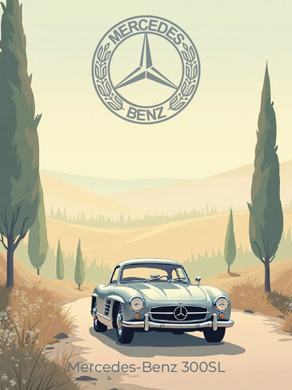 Plaque "Illustration automobile"