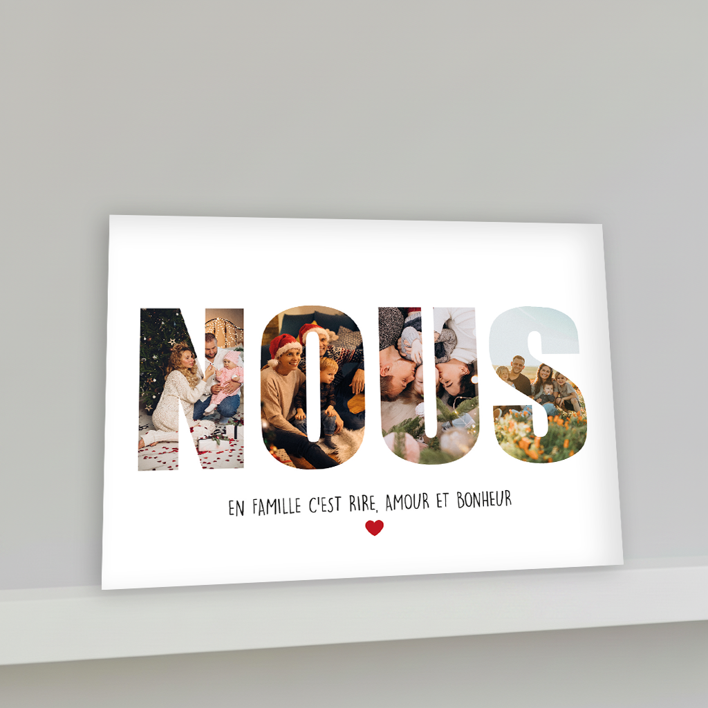 Plaque Mot personnalisée "NOUS"