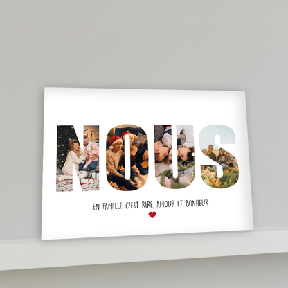 Plaque Mot personnalisée "NOUS"