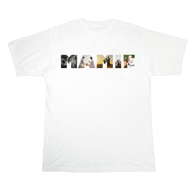 T-shirt "Un mot en photo" - MAMIE