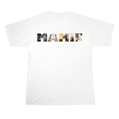 T-shirt "Un mot en photo" - MAMIE