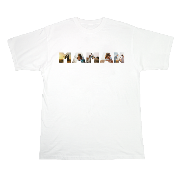 T-shirt "Un mot en photo" - MAMAN