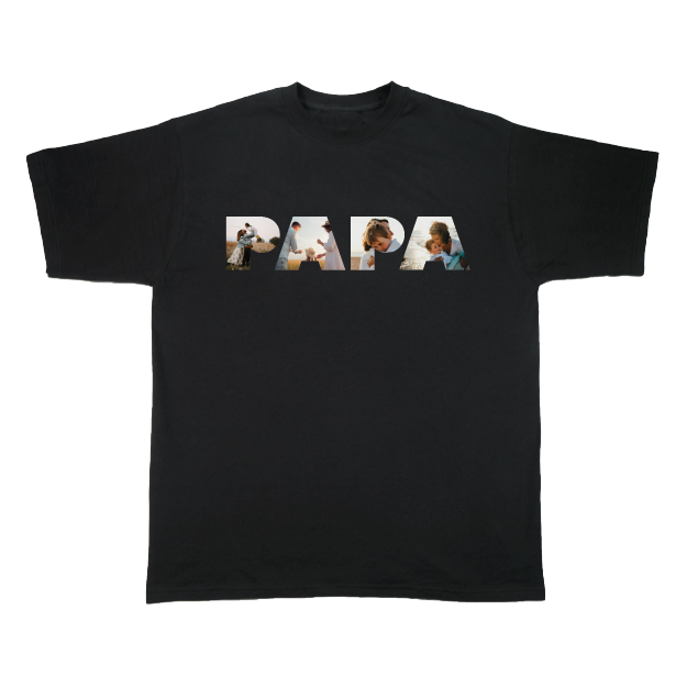 T-shirt "Un mot en photo" - PAPA