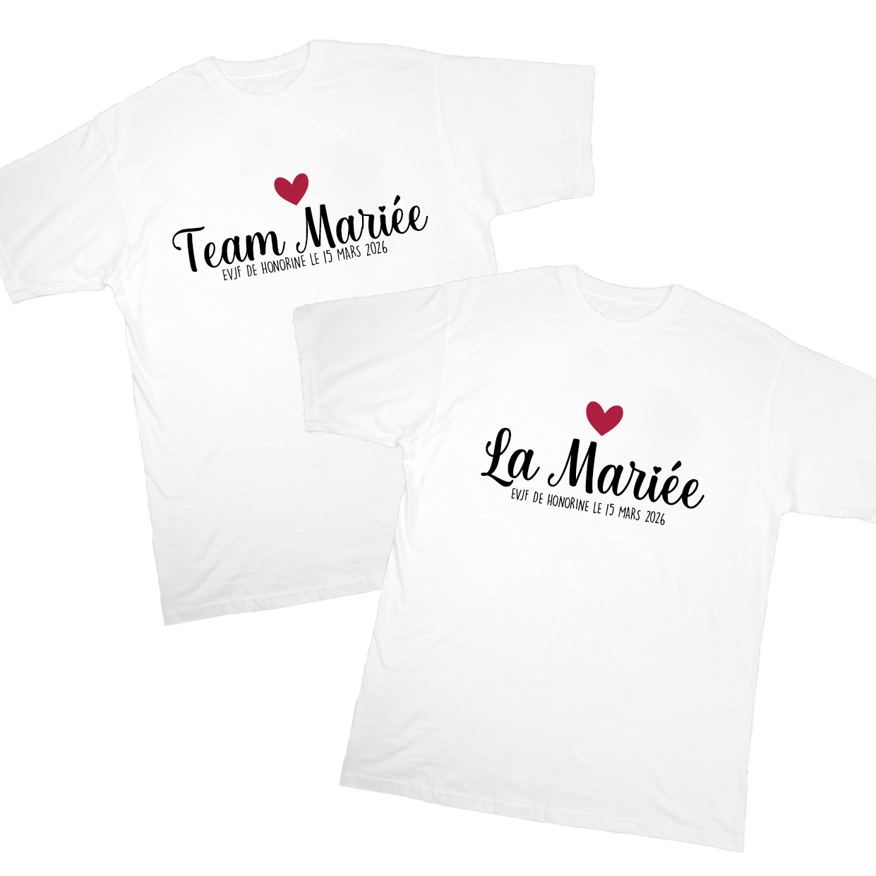 T-shirt Personnalisé "Team Mariée"