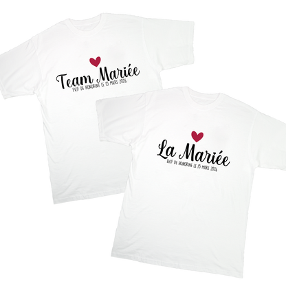 T-shirt Personnalisé "Team Mariée"