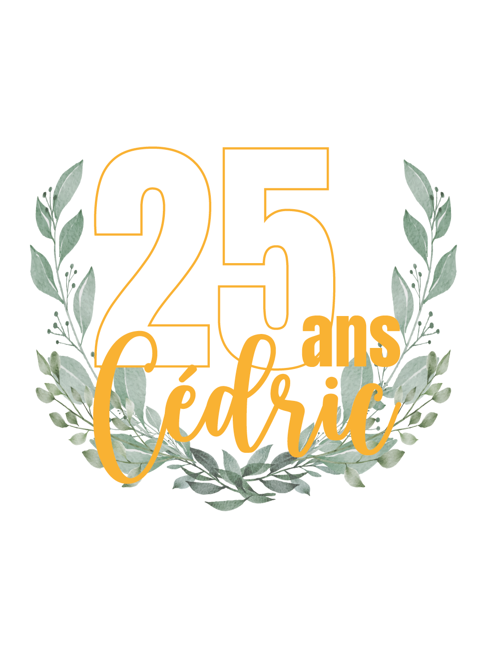 Gobelet Personnalisé Anniversaire "Jaune"