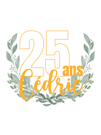 Gobelet Personnalisé Anniversaire "Jaune"