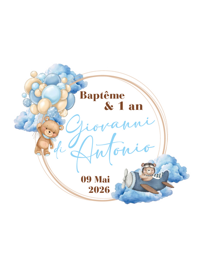 Gobelet Personnalisé Baptême "Ciel"